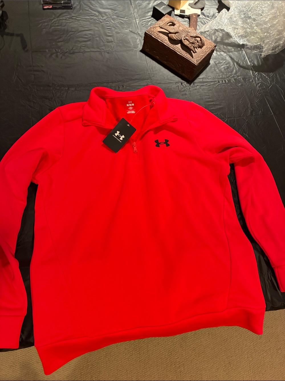 Under Armour Men’s Bright Red Quarter-Zip Pullover